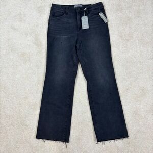 Wit & Wisdom Bennett Skyrise AbSOLUTION Black Denim Barely Boot Jeans Sz 10